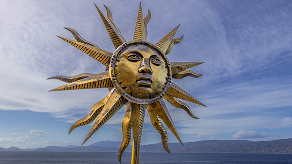 Sculpture Soleil Hydra Mer