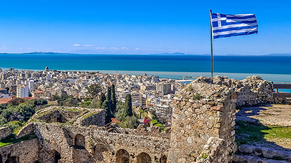 Panorama de Patras depuis le château